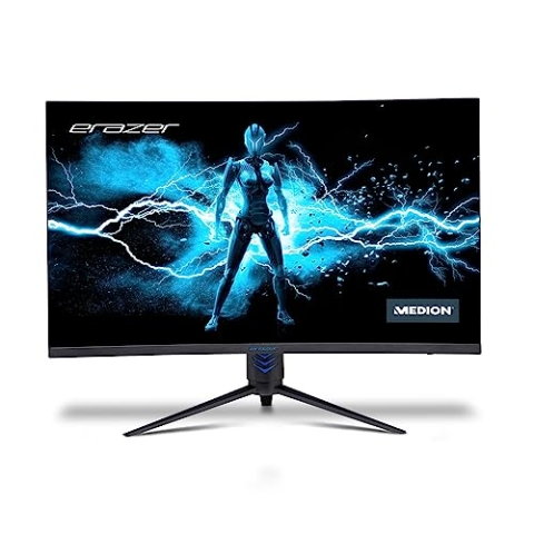 ERAZER MEDION Spectator X20 (MD 22093) 80 cm (32 Zoll) Full HD Widescreen Curved Gaming Monitor (165Hz, 1080p, Adaptive Sync, 16:9, 1ms, HDMI, Display Port, MD22093)