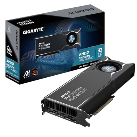 Gigabyte Radeon PRO W7800 AI TOP 32G Grafikkarte - 32GB GDDR6, 256bit, PCI-E 4.0, 3 x DisplayPort 2.1, W7800 AI TOP 32G