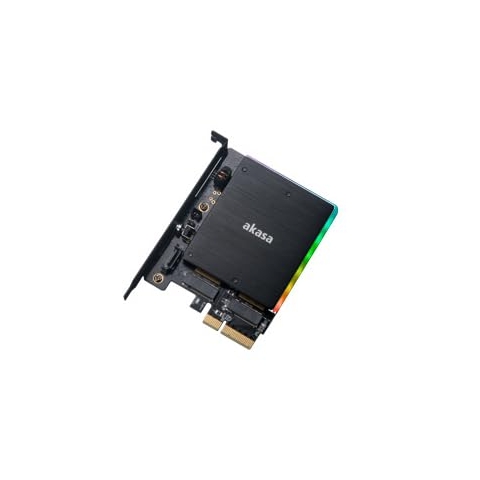 Akasa M.2 PCI-E SATA RGB LED Adapterkarte