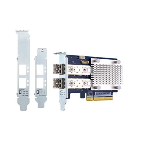 Qnap QXP-32G2FC Hostbusadapter PCIe 3.0 x8 Low-Profile 32 GB Fibre Channel Gen 6 x 2 mit 2 x SFP+ Transceiver (TRX-32GFCSFP-SR)