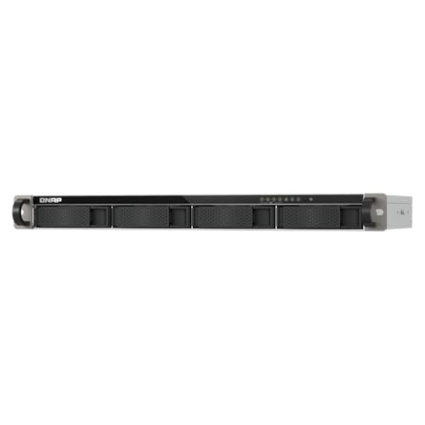 QNAP TS-433eU 4-Bay NAS, 1U Rackmount Design, Kurze Tiefe, Edge Speicher, Dateiverwaltung, Docker Container