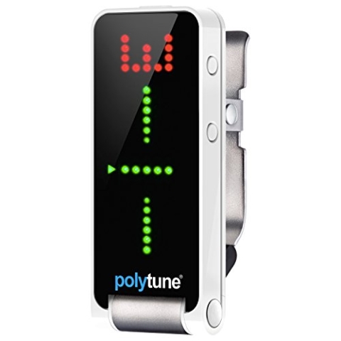 TC Electronic POLYTUNE CLIP Ansteck-Tuner mit polyphonen, Stroboskop- und chromatischen Modi und 108 LED-Matrix-Display für ultimative Stimmleistung