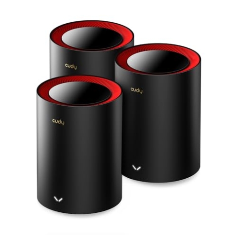 Cudy AX3000 2,5G Ganzes Home Wi-Fi 6 Wlan Mesh System, Bis zu 600 m², 2,5 g Wan, Wireguard, OpenVPN, Zerotier, Cloudflare, M3000 3-Pack