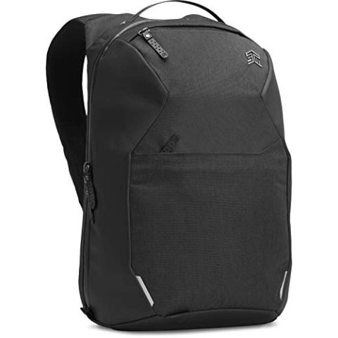 STM Myth stm-117-186P-05 Laptop-Rucksack, robust, stilvoll, Laptoprucksack mit Taschen, passend für 15-Zoll-Laptops und 16-Zoll-MacBook Pro mit Laptop-Schutz, Schwarz