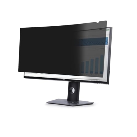 StarTech.com Monitor Blickschutzfolie für Dell P3424WE Curved 21:9, Bildschirm Sichtschutzfolie/Blaulichtfilter, TAA-konform