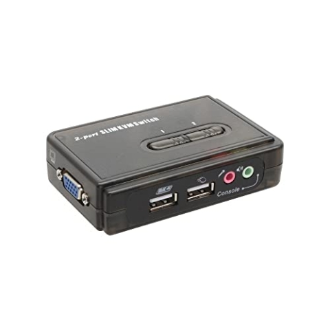 InLine 60612I KVM Switch, 2-fach, VGA, USB, mit Audio