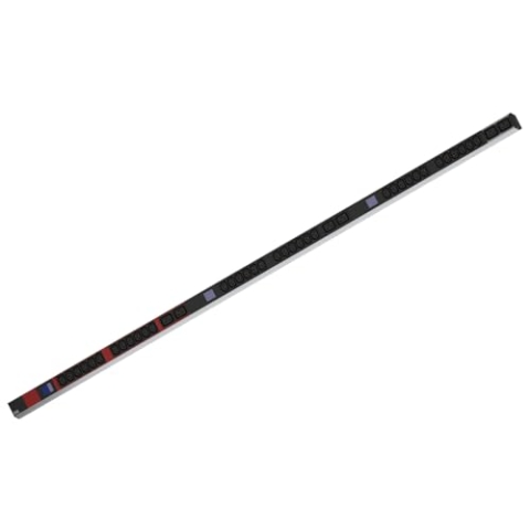 Bachmann 800.2403 BN0500 19 Zoll PDU 1HE 36xC13, 6X C19, Leistungsmessung, Anschluß CEE 3x16A Rot/Schwarz/Silber