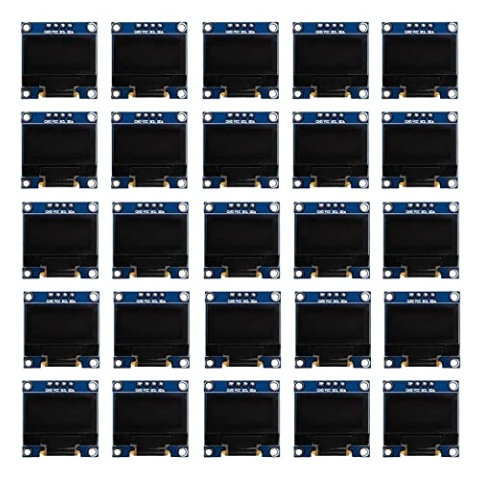 AZDelivery 25 x 0,96 Zoll OLED Display I2C SSD1306 Chip 128 x 64 Pixel I2C Bildschirm Anzeigemodul mit weißen Zeichen kompatibel mit Arduino und Raspberry Pi inklusive E-Book!
