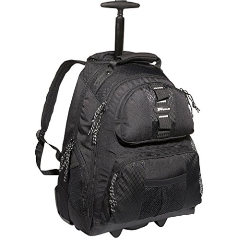 Targus TSB700 Rucksack mit Rollen, für 15,4-Zoll-Laptop, Schwarz