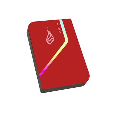 SureFire Gaming SSD, 1 TB Externe SSD Festplatte, USB 3.2 Gen 1, Portable Speichererweiterung, kompatibel mit Mac, Windows, PS5 und Xbox, rot