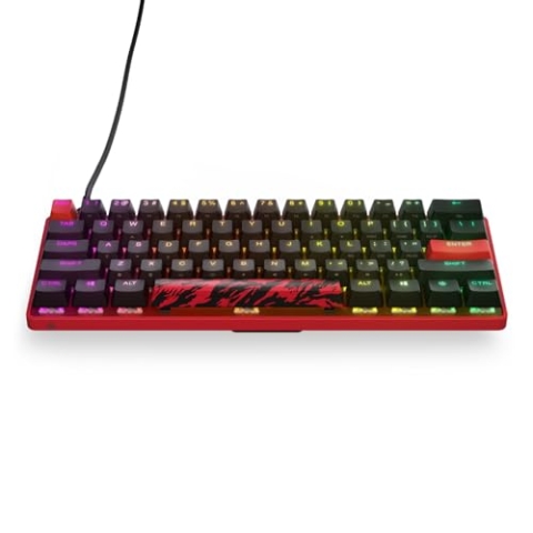 SteelSeries Apex 9 Mini- Faze Clan - Optische Tastatur mit Schnelleinstellungsoptionen - Kompakter 60%-Formfaktor - Optische Switches - RGB-Anpassungsoptionen - Amerikanisch QWERTY