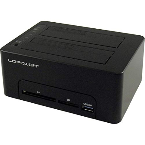 LC Power Dockingstation LC-Power USB 3.0 2-Bay 2,5""/3,5"" HDD/SSD + Hub