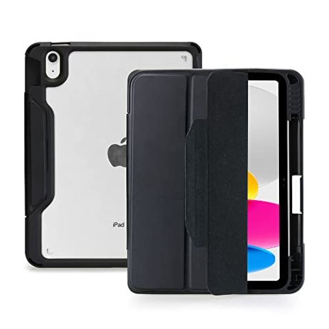 DEQSTER Rugged Max Case iPad 10.9" (10. Generation) | Robuste Schutzhülle mit transparenter Rückseite | mit Stifthalter | Farbenfrohes und sicheres Schutzcase | Personalisierungsoption | Trendfarben