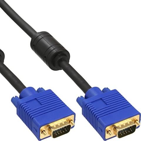 InLine 17720S S-VGA Kabel Premium, 15pol HD Stecker / Stecker, schwarz, 20m