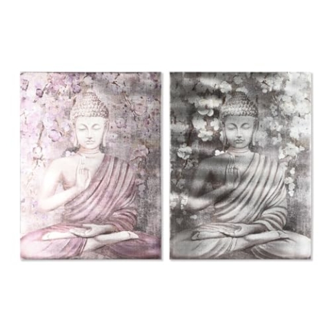Home ESPRIT Orientalischer Buddha-Bild, 60 x 2,7 x 80 cm, 2 Stück