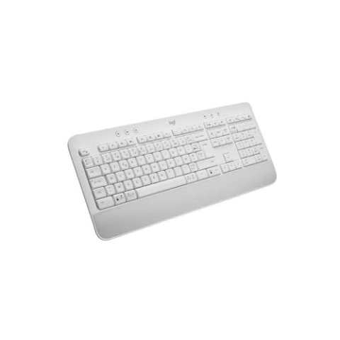 Logitech Signature K650 Comfort kabellose Tastatur mit Handballenauflage, BLE Bluetooth/Logi Bolt USB-Empfänger, Soft-Touch-Tastatur, Numpad, PC/Windows/Mac, Französisches AZERTY - Weiß