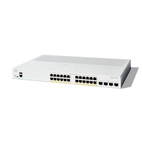 Cisco Catalyst 1300-24P-4X-Managed-Switch, 24-Port-GE, PoE, 4 x 10-GE-SFP+, eingeschränkter Lebenszeitschutz (C1300-24P-4X)
