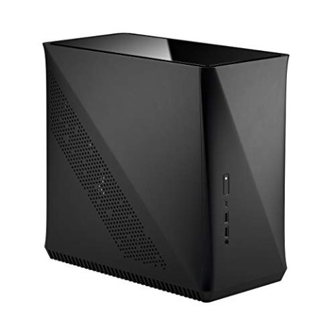 Fractal Design Era ITX Carbon – Tempered Glass – Mini-ITX Gehäuse – Small Form Factor – geeignet für Wasserkühlungen – USB Typ-C - Aluminium - schwarz