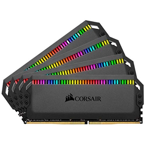 Corsair Dominator Platinum RGB 128GB (4x32GB) DDR4 3600 (PC4-28800) C18 1.35V AMD Optimierter PC Arbeitsspeicher - schwarz, CMT128GX4M4D3600C18