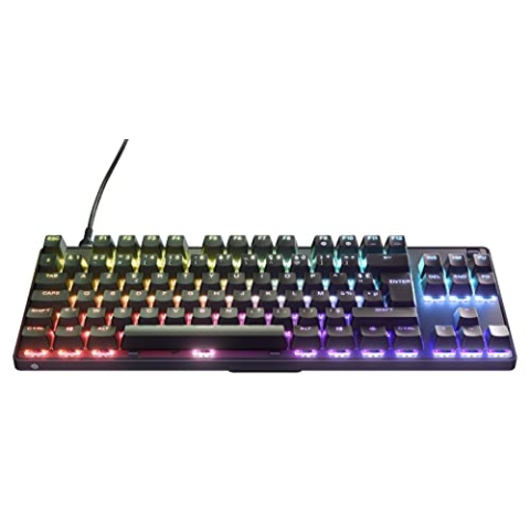 SteelSeries Apex 9 TKL - Mechanische Gaming-Tastatur - Optische Switches - 2-Punkt-Betätigung - Esports-Formfaktor ohne Tenkey - Hotswap- fähige Switches - Französisches (AZERTY) Layout