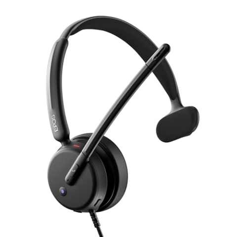 EPOS Impact 430T - Mono USB-C & USB-A On-Ear-Headset mit dualem Noise-Cancelling-Mikrofon, Microsoft Teams Zertifiziert, Plug-and-Play, Zoom-kompatibel, ideal für Home-Office & Business-Anrufe