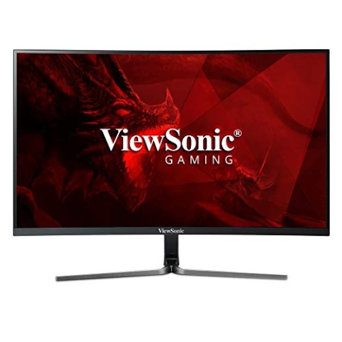 Viewsonic VX2458-C-MHD 60 cm (24 Zoll) Curved Gaming Monitor (Full-HD, FreeSync, 1 ms, 144 Hz, HDMI, DP, geringer Input Lag) Schwarz