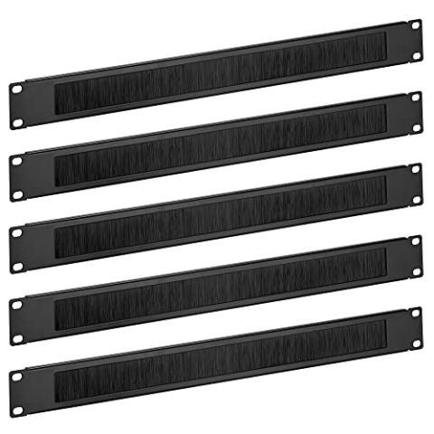 kwmobile 5x 19 Zoll Server Rack Abdeckung - Bürsten Kabelöffnung für 19" Serverracks - Serverschrank Netzwerkschrank Kabelmanagement Kabelführung