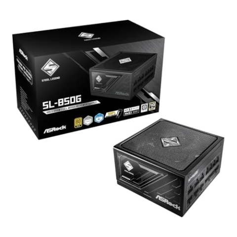 ASRock Steel Legend SL-850G, 850W ATX Netzteil, 80+ Gold, Schwarz