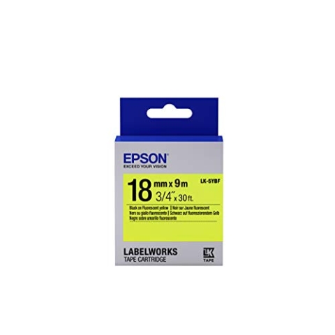 Epson Tape - LK5YBF FLUOR BLK/Yell 18/9, C53S655004 (Yell 18/9)