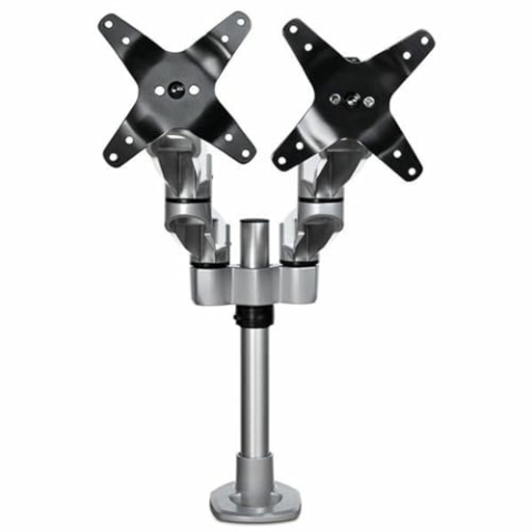 StarTech.com Doppelter Monitorarm für den Tisch - Premium Gelenkarm für Monitore - VESA Monitore bis 30" und 10 kg - höhenverstellbar/drehbar/neigbar/schwenkbar - Klemme/Durchführung (ARMDUALPS)