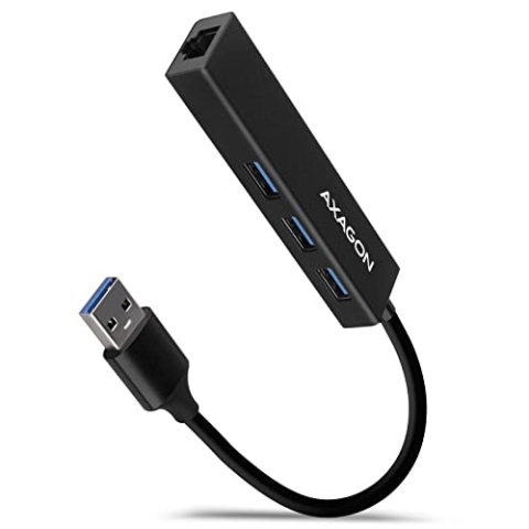 AXAGON HMA-GL3A Multiport-Hub, USB 3.0 Typ A, Gbit-LAN, 3X USB-A, microSD