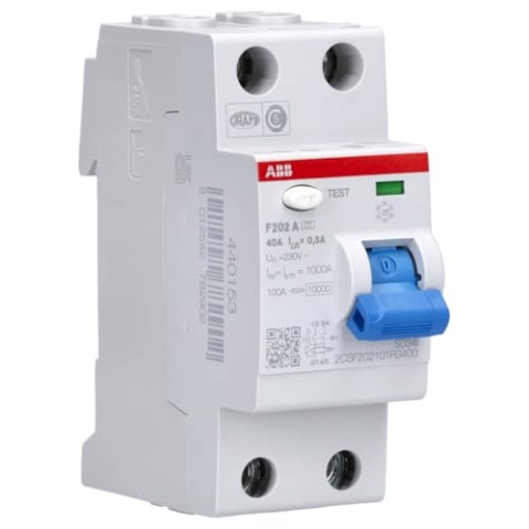 ABB F202 A-40/0.3 Fehlerstrom-Schutzschalter - 2P - Typ A - 300 mA - 40 A 2CSF202101R3400
