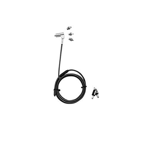 Dicota Universal-Sicherheits-Kabelschloss, 3 austauschbare Köpfe, passend für alle Steckplätze, Masterkeyed