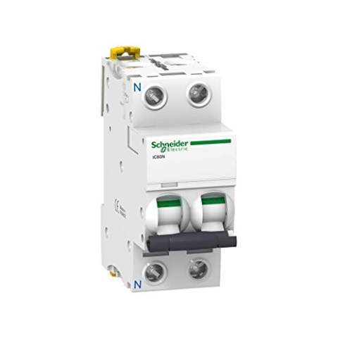 Schneider Electric A9F74101 Thermo-Magnetischer Sicherungsautomat iC60N, 1P, 1 A, C Kurve (Schalter), weiß, 6A, weiß, 1