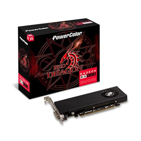 PowerColor RX 550 4GB Red Dragon LP DVI HDMI RX550 Red Dragon Schwarz