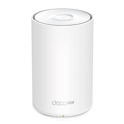 TP-Link Deco X50-DSL AX Modem Router, Mesh Wi-Fi 6 Dual-Band AX3000Mbps, VDSL2 Profil 35b bis zu 350Mbps, 4 Gigabit Ethernet-Ports, MU-MIMO, HomeShield, QoS, Kompatibel mit Alexa