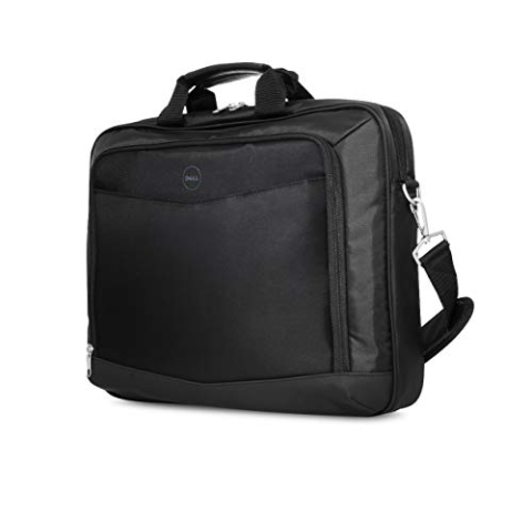 Dell 16" Pro leichte Aktentasche, für Vielreisende, (bis max. 16 Zoll (40.64 cm), Handgriff, einstellb. Schulterriemen, Rollkoffergurt, abnehmbarer Tragriemen, wasserfest, Ordnungsfach vorn) Schwarz