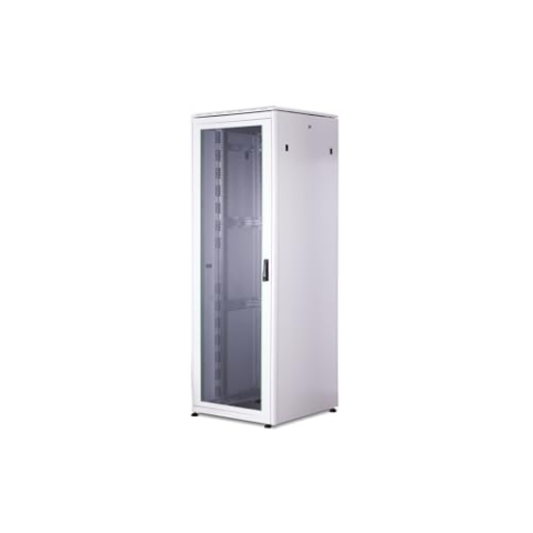 DIGITUS Netzwerkschrank - 19-Zoll Rack 47HE - 80x80 cm - Unique Serie - Traglast 800 kg - Nutztiefe 743 mm - Grau
