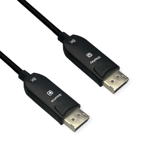 ROLINE DisplayPort v2.1 Kabel (AOC), 10K@60Hz, 54Gbit/s, UHBR13.5, ST/ST, 30 m