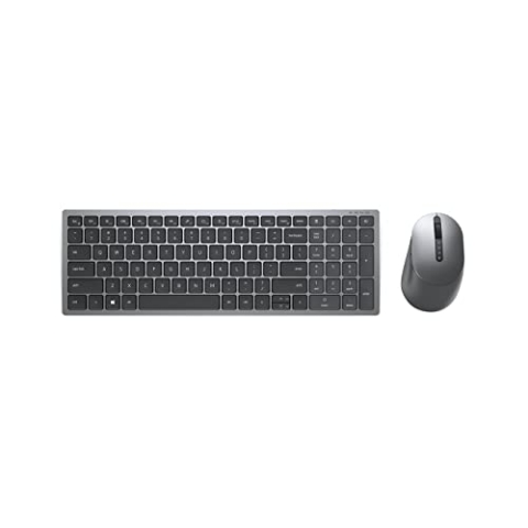 Dell KM7120W RF Tastatur kabellos + Bluetooth QWERTY Belgisch Grau Titan