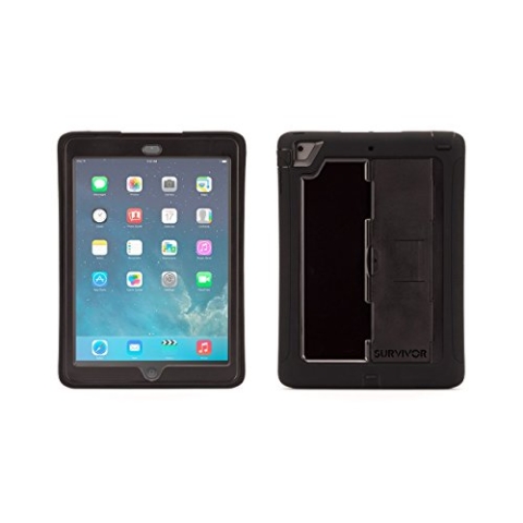 Griffin Survivor Slim Schutzhülle für Apple iPad Air - schwarz/schwarz/schwarz