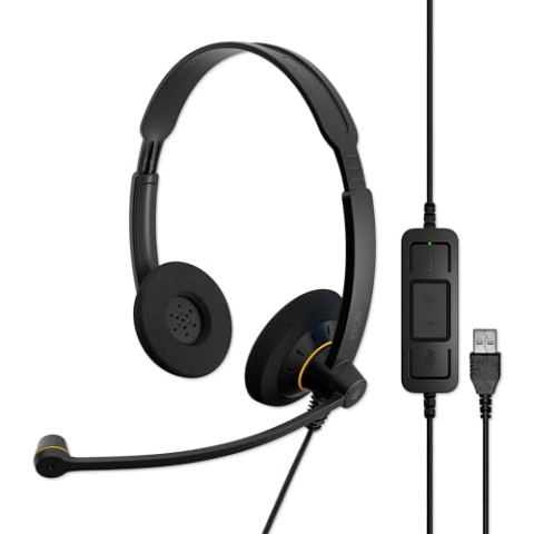 Sennheiser SC60 Headset (binaural / beidseitig, USB, für Microsoft Lync) Schwarz, 504547