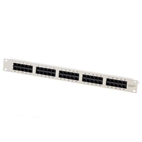 EFB-Elektronik Patchpanel 50xRJ45 8/4 1HE ISDN, RAL7035, Cat. 3