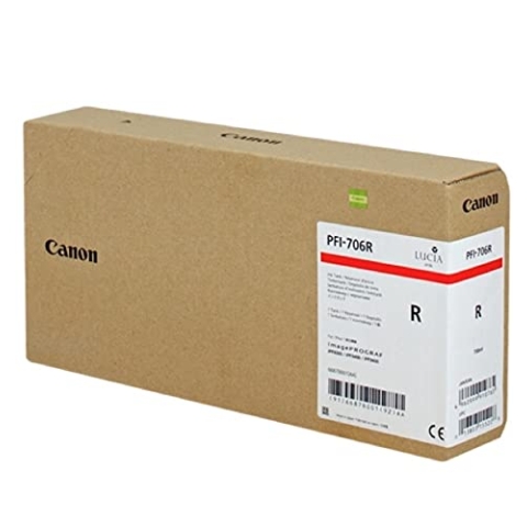 Canon 6687B001AA - PFI-706R - Red Ink Tank - 700ml,
