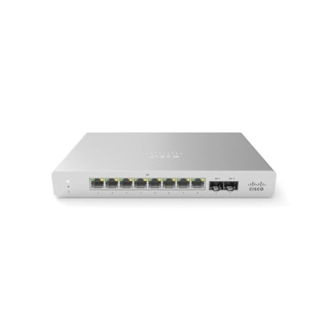 Cisco Meraki Cloud Managed MS120-8 Switch, Managed 8x10/100/1000 + 2x Gigabit SFP Desktop-PC, Wandbefestigung