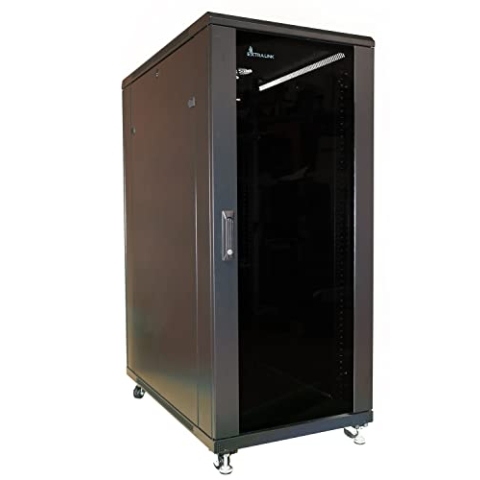 Extralink Netzwerk-Schrank Wandmontage selbstmontierender Rahmen abnehmbare Seitenwände für Switches UPS Server Netzwerkausrüstung Schwarz