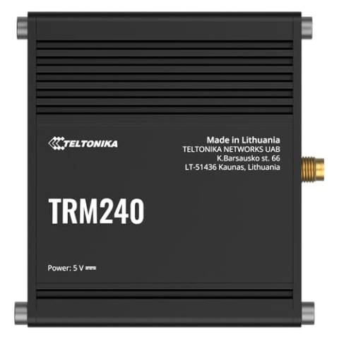 Teltonika TRM240, Industrial Grade Cellular LTE Cat 1 Modem with, TRM240000000 (Cellular LTE Cat 1 Modem with Rugged Aluminium housing LTE Industrial Remote Board with USB Interface and)