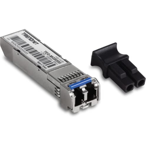 TRENDnet Mini-GBIC Single-Mode LC Modul, Verbindung mit einem Standard Mini-GBIC Steckplatz, Bis zu 80km (49.7 Meilen), TEG-MGBS80