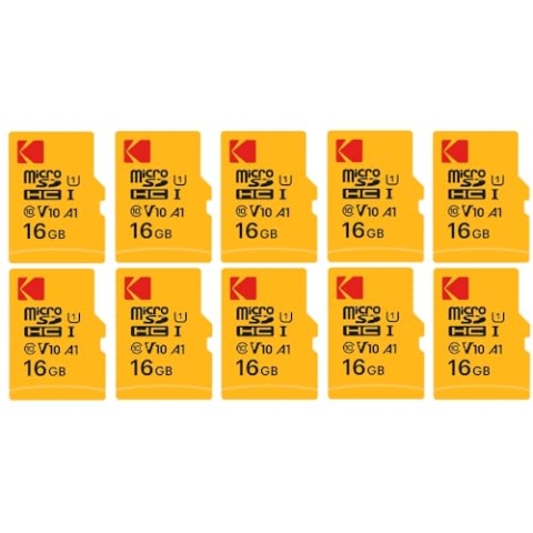 KODAK 10er-Pack Premium Micro SDXC 16 GB: Geschwindigkeit und Zuverlässigkeit für außergewöhnlichen Speicherplatz