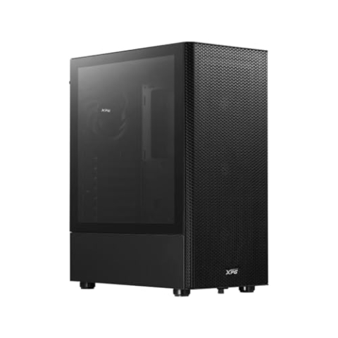 XPG Valor MESH (kompaktes ATX-Mid-Tower-Gehäuse, MESH-Frontpanel-Design, 3mm-gehärtetes Glas-Seitenpanel, vorinstallierte x4 120mm Lüfter)
